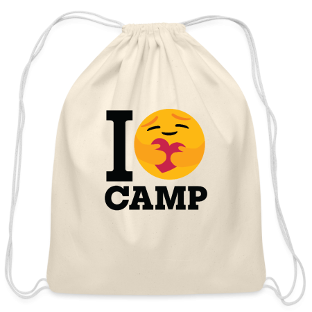 I Love Camp Cotton Drawstring Bag