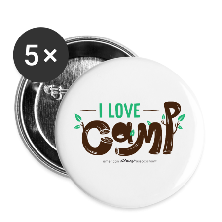 I Love Camp (ACA) Buttons large 2.2'' (5-pack)